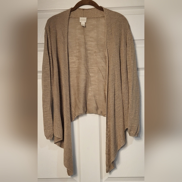 Chico's Tan Cardigan Chico's Size 1 (approximately medium/8) - Picture 1 of 4